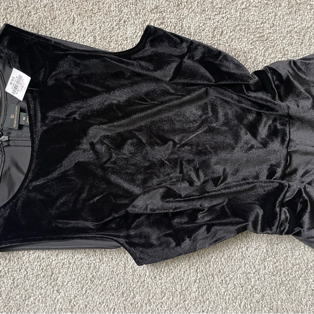 Worthington Black Velvet Jumpsuit - Picture 9 of 9